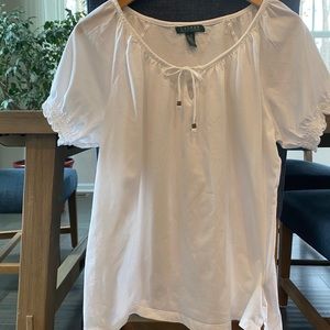 Lauren Ralph Lauren cotton jersey peasant blouseXL